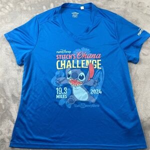 runDisney Stitch's Challenge Short Sleeve Marathon Race Shirt Adult Size XXL